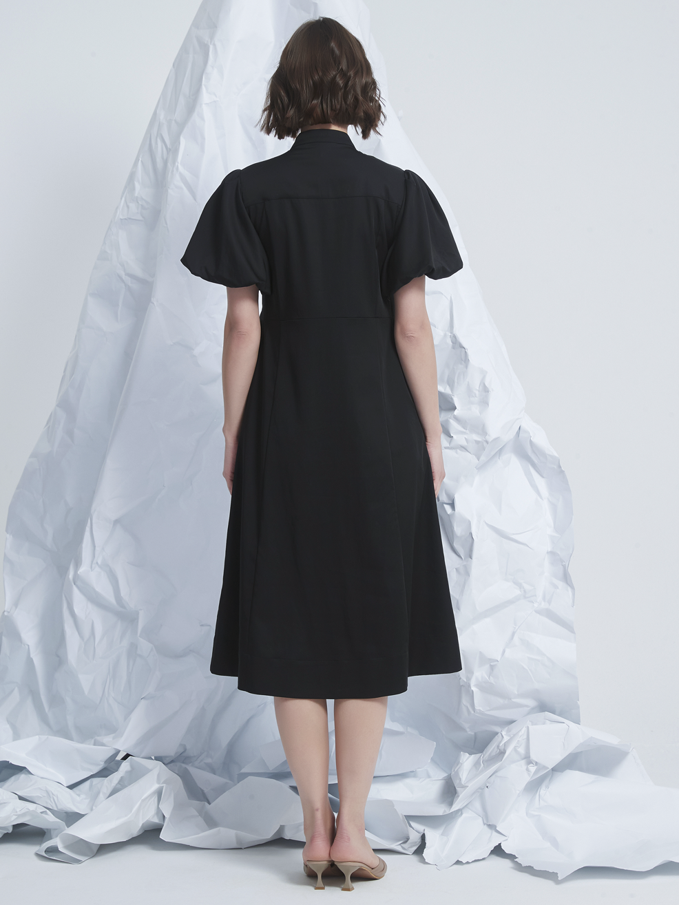 WASIT TIE MIDI DRESS