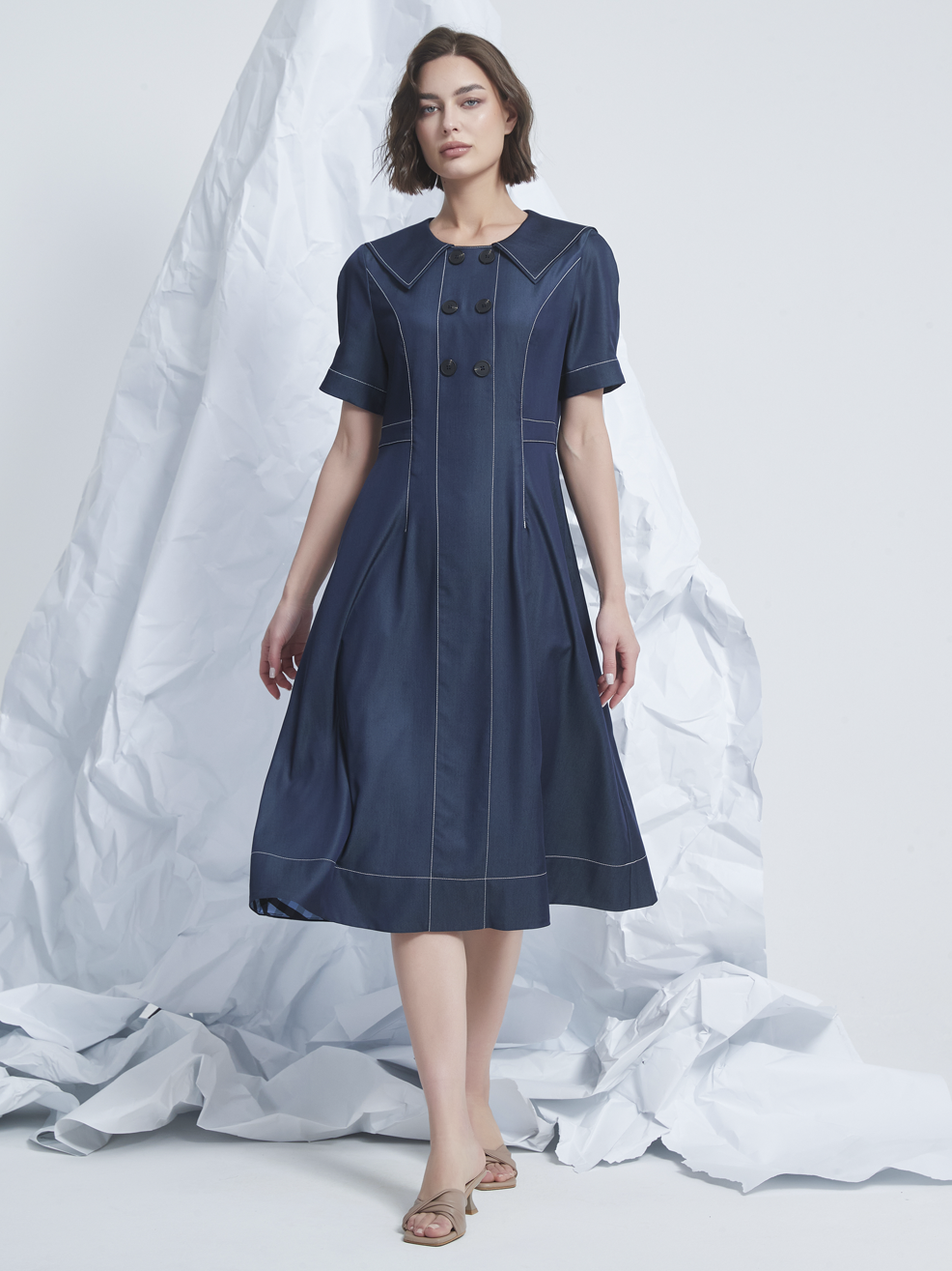 STITCH MIDI DRESS