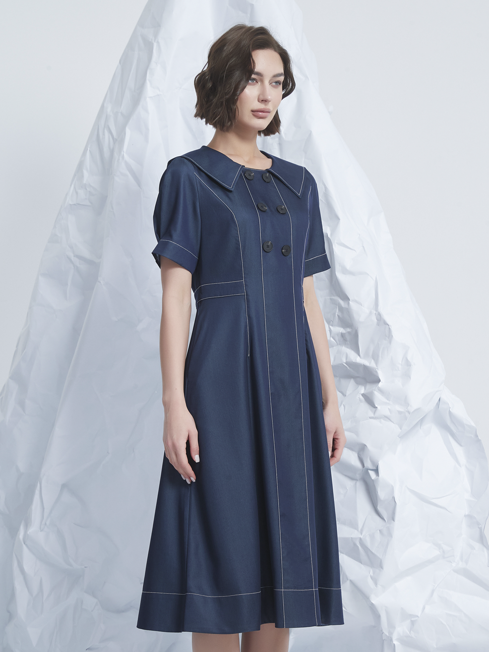 STITCH MIDI DRESS