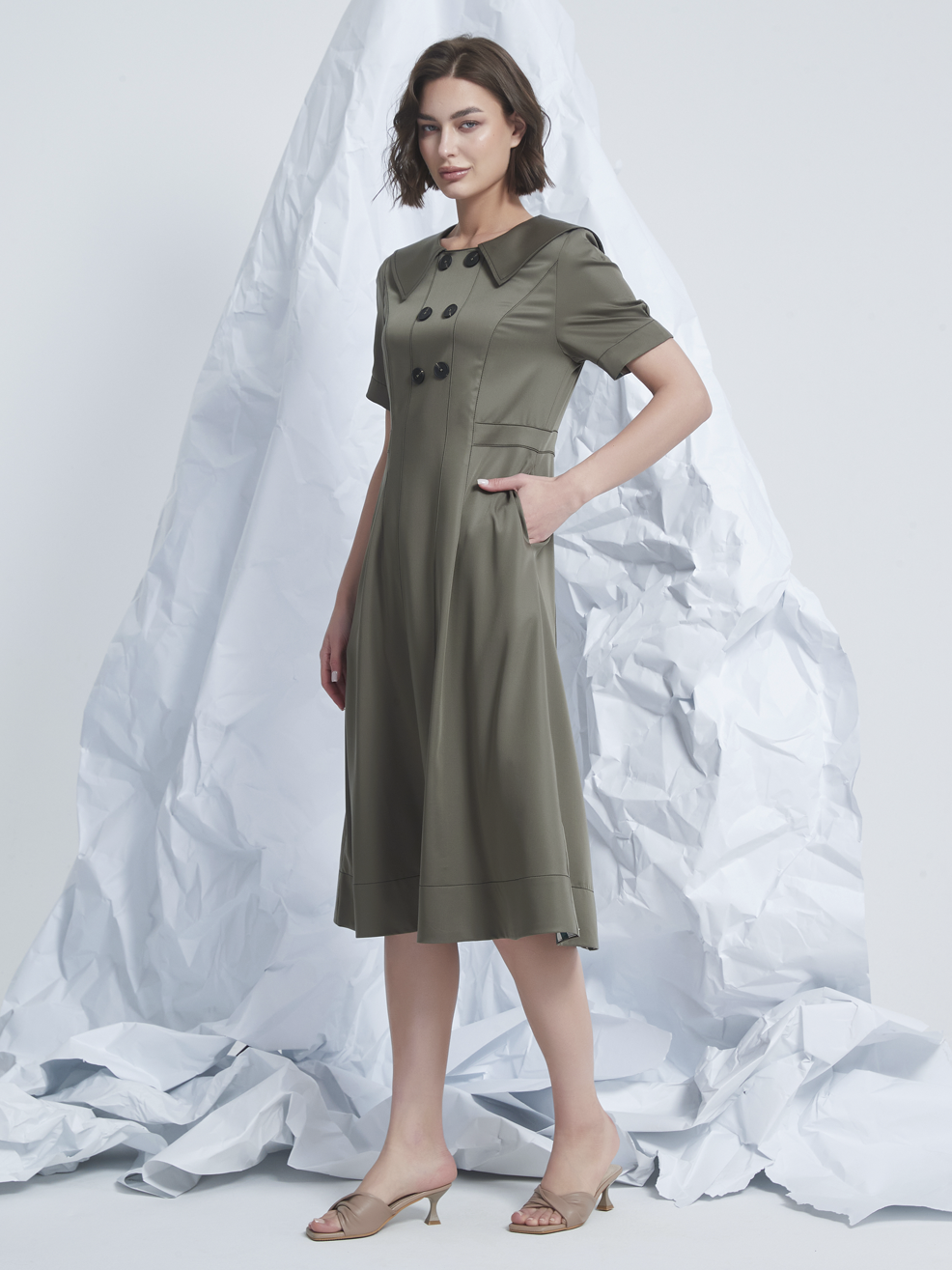 STITCH MIDI DRESS