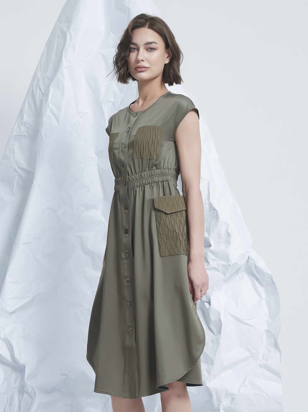 JACQUARD POCKETS DRESS