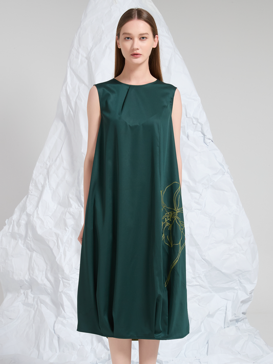 TUNIC EMBROIDERED MIDI DRESS