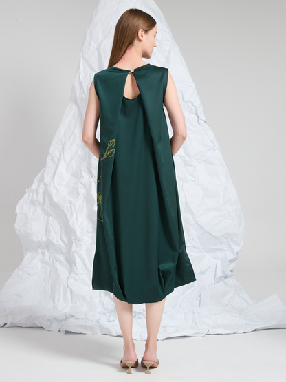 TUNIC EMBROIDERED MIDI DRESS