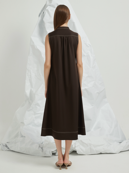 BIB LINED MIDI DRESS