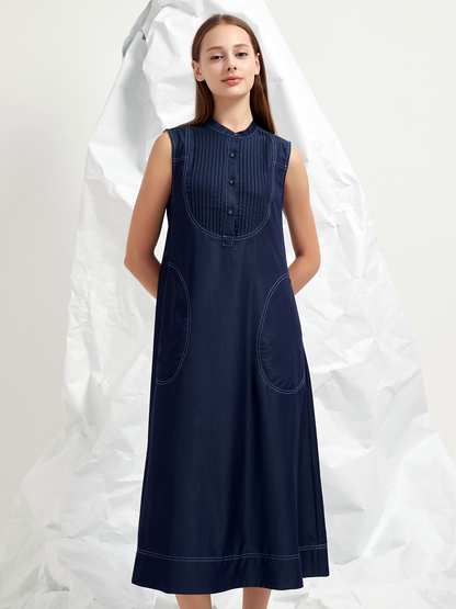 BIB LINED MIDI DRESS