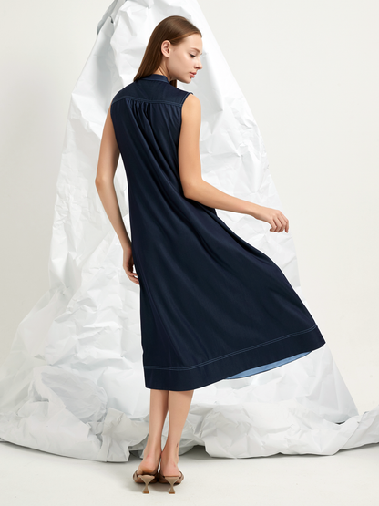 BIB LINED MIDI DRESS