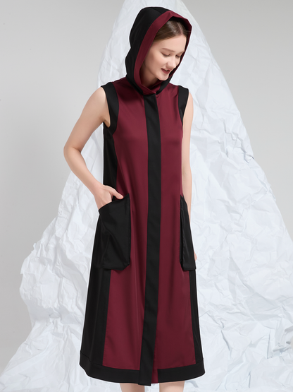 HODDIE CONTRAST MIDI DRESS
