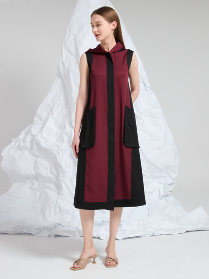 HODDIE CONTRAST MIDI DRESS