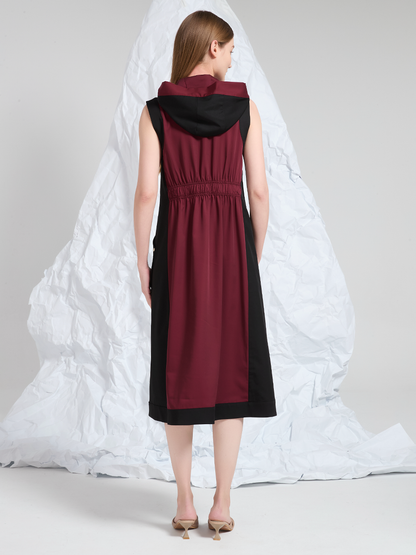 HODDIE CONTRAST MIDI DRESS