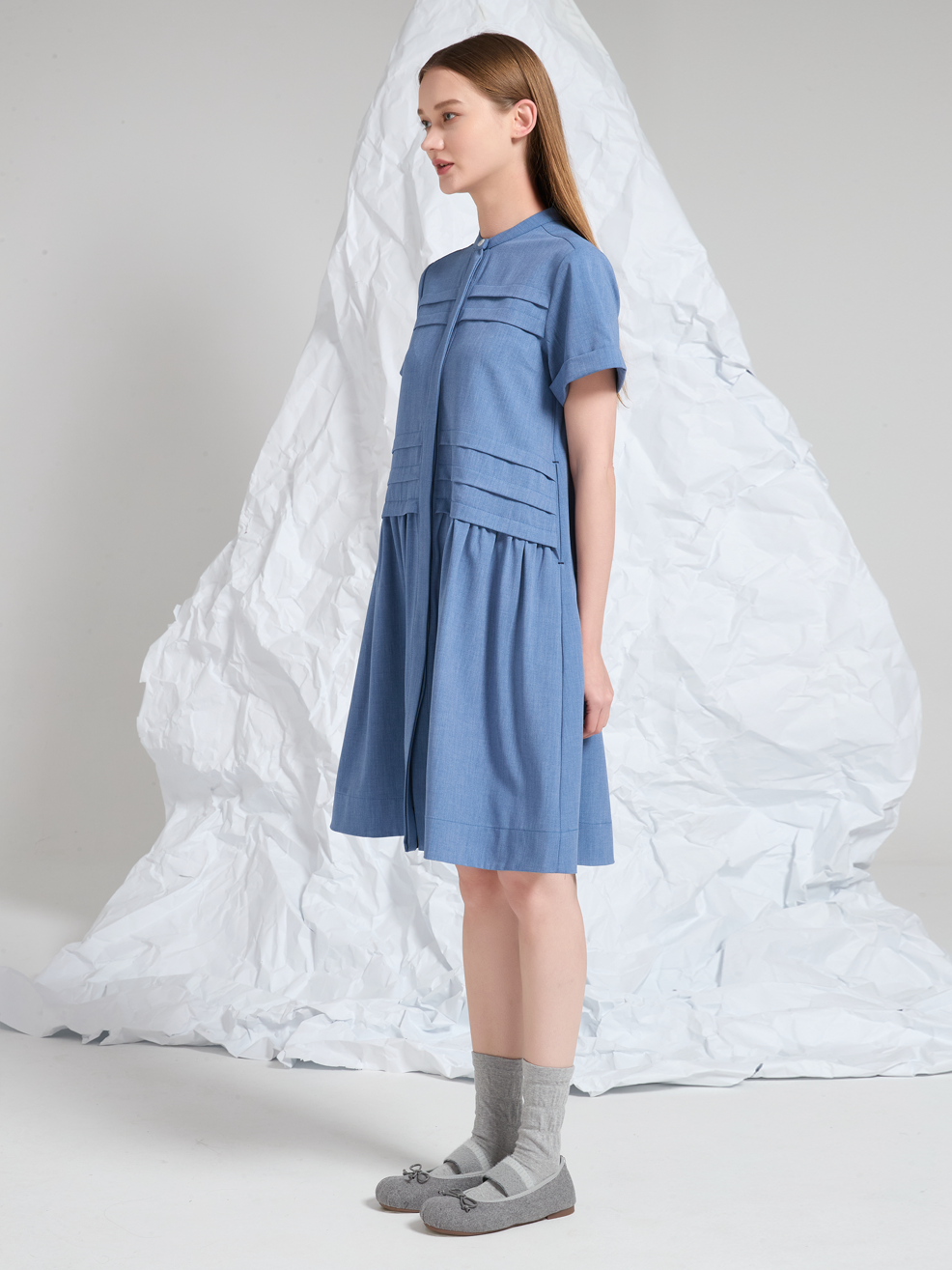 WOOL BLEND MINI DRESS