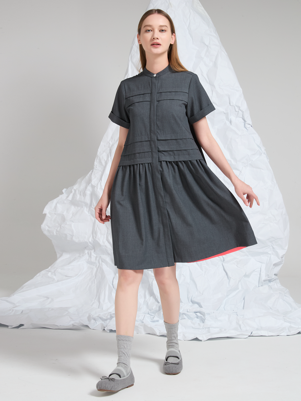 WOOL BLEND MINI DRESS