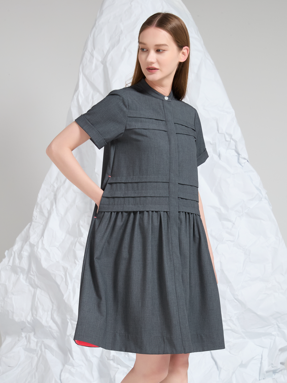 WOOL BLEND MINI DRESS