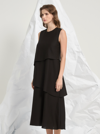 TRIO LAYERS MIDI DRESS