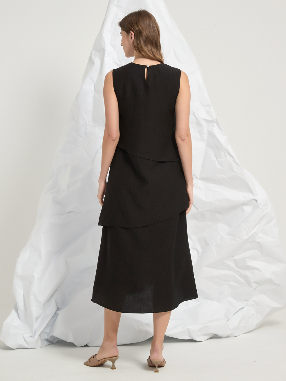 TRIO LAYERS MIDI DRESS