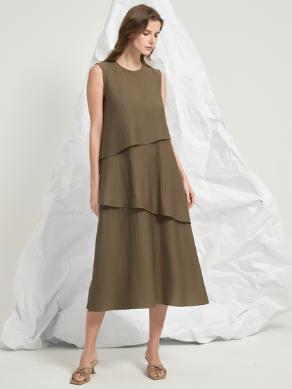 TRIO LAYERS MIDI DRESS