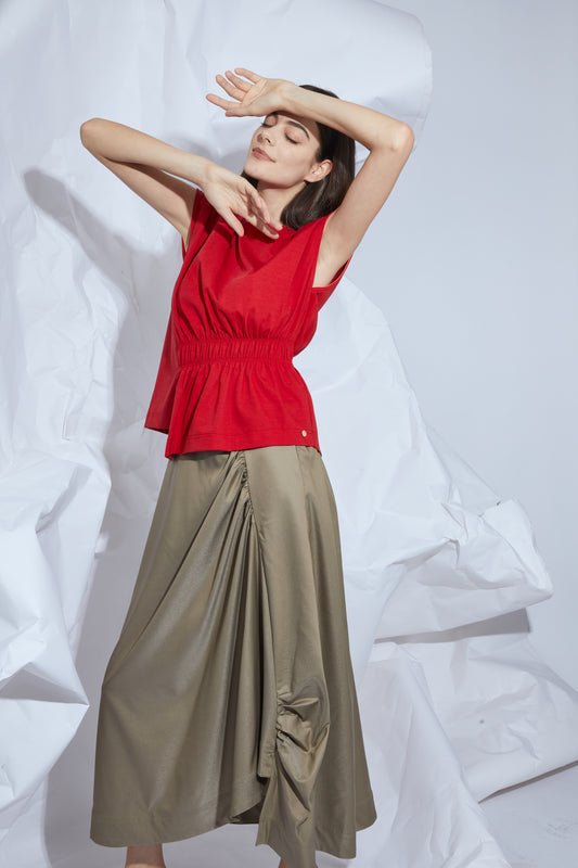 ASYMMETRIC DRAPED SKIRT